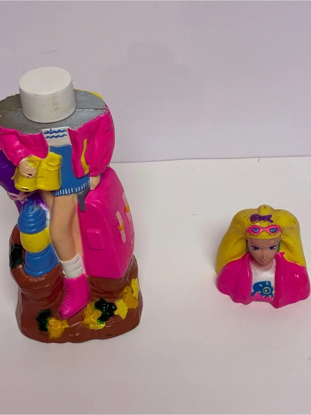 Barbie Camp Bottle Plastic Bubble Bath 9in Bottle (Empty) Mattel Vintage